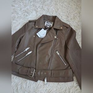 Walter Baker Allison Lamb Leather Biker Jacket Size M, NWT